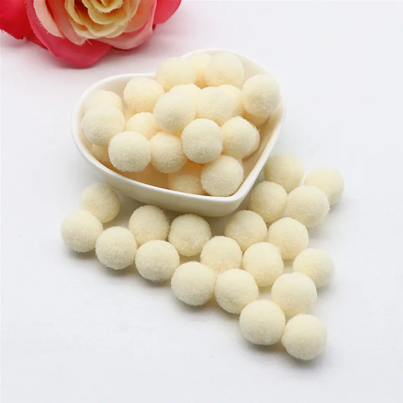 15g Fluffy Soft Pompom 8 Mm 10 Mm 15 Mm 20 Mm 25 Mm 30 Mm Plush Pompom DIY Home Decoration Crafts Toys
