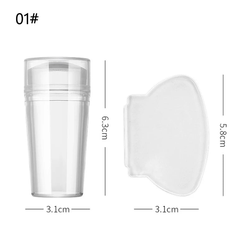 Nails Art Stamping Plates Kit French Manicure Design Plate Stamp Polish Stencil Template Seal Stamper Scraper Accessories Too