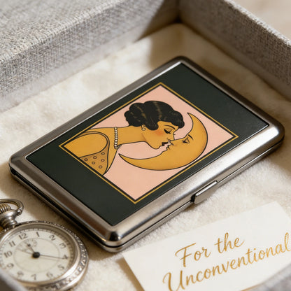 Vintage-Style Vintage Card Case Art Deco Design Metal Material Metal Case Easy Snap Multifunction Cash Case Business Card Hol