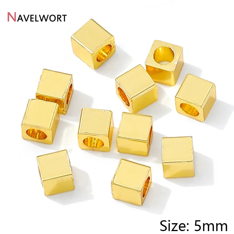 14K Gold Plated Oval Stripe Spacer Beads,Beads Separator,Brass Metal Flat Spacer Beads For Bracelet Necklace Making Accessori