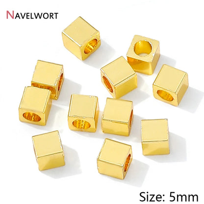 14K Gold Plated Oval Stripe Spacer Beads,Beads Separator,Brass Metal Flat Spacer Beads For Bracelet Necklace Making Accessori