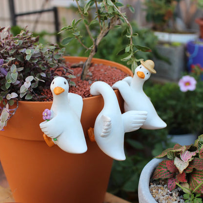 3 Duck Pendants, Garden Bonsai Decoration Animal Pendants, Resin Handicrafts