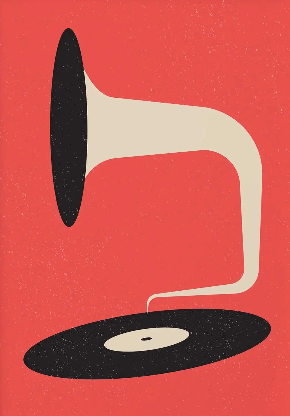 Retro Vinyl Record Print Mid Century Music Minimal Pastel Poster Colorful Wall Art Trendy Minimalist Turntable Home Room Deco