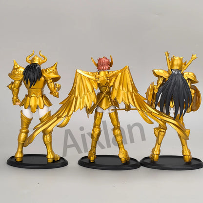 Gold Saint Seiya Figure Saint Sagittarius PVC Action Figure Libra Gemini 18CM Amine Toy Figurine Aixlan