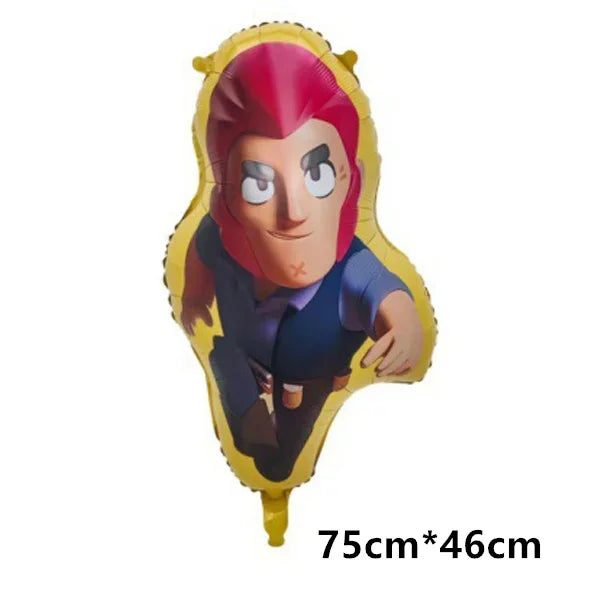 Battle Balloons Happy Birthday Banner Fight Game Party Decoration Brawled Background Cake Topper Disposable Tableware Keychai