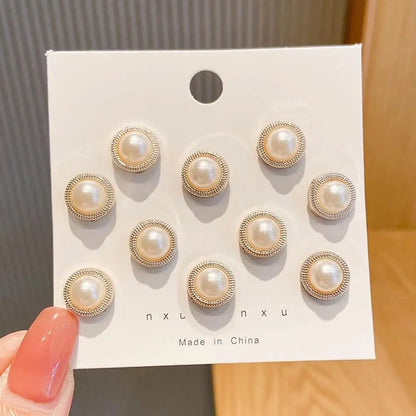 10pcs Collar Needle Buckle Fixed Pin 2025 Trendy Jewelry Gift For Women Brooch Fashion No Punching Magnetic Buckles For Shirt