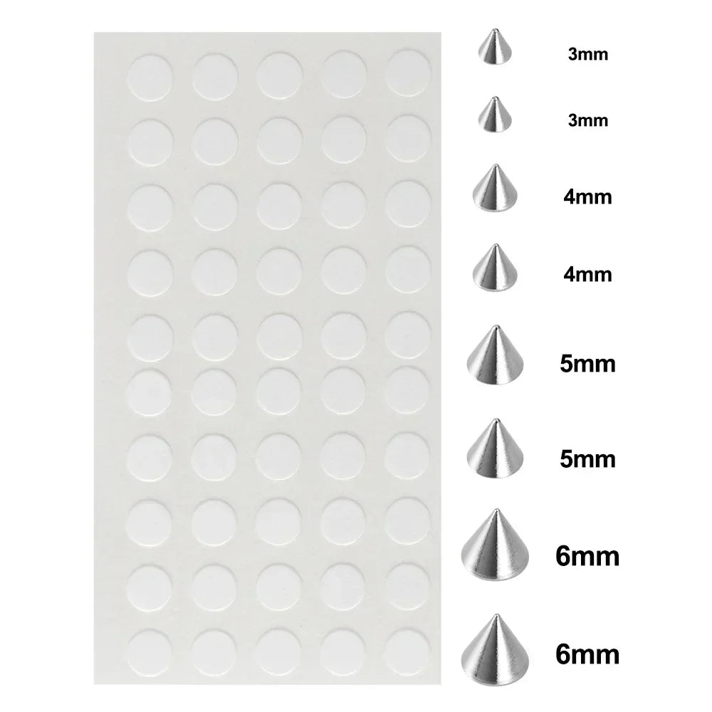 58pcs Non Piercing Lip Nails Sticker Selfadhesive Waterproof Reusable Fake Lip Nail Eyebrow Nose Ring Body Belly Button Jewel