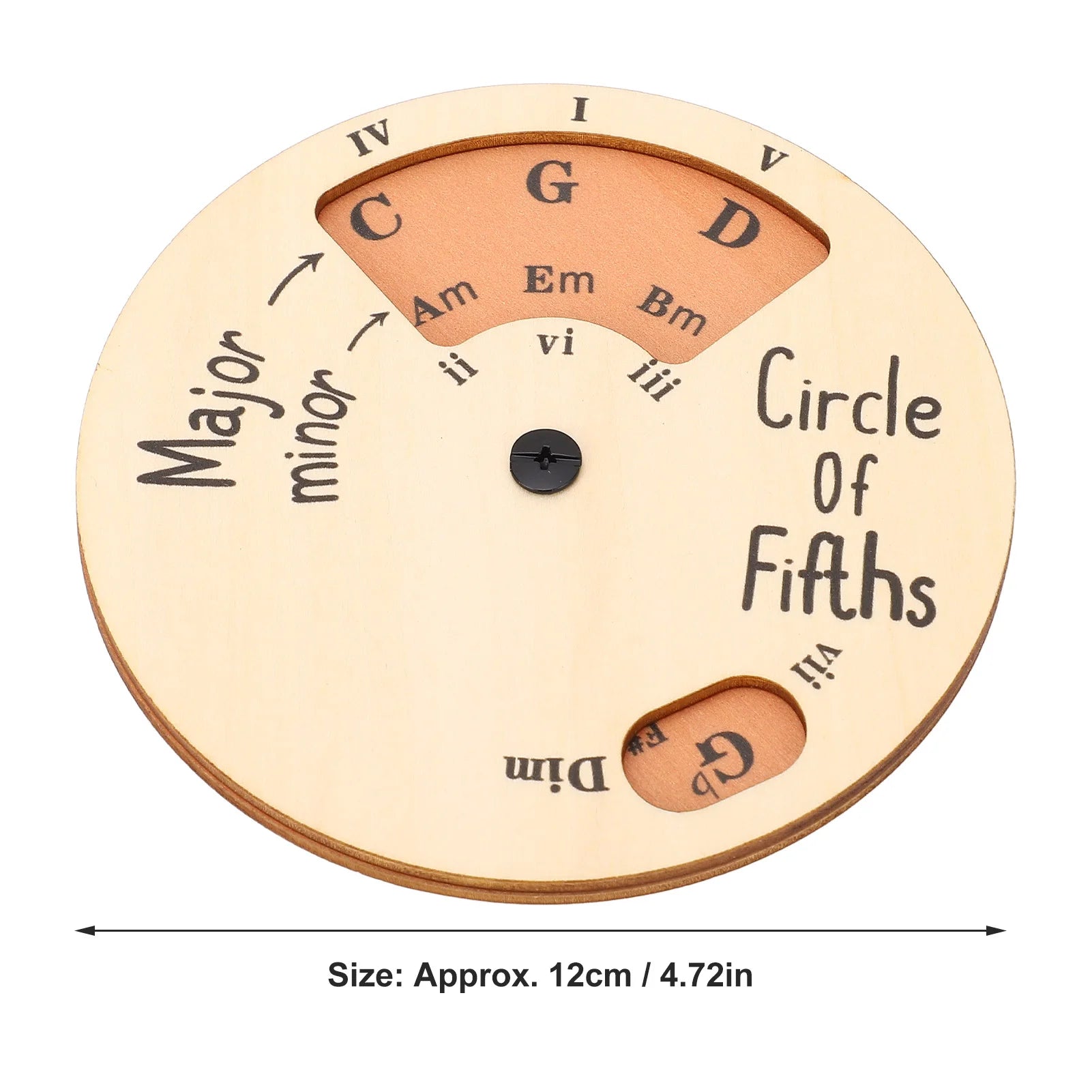 Wooden Melody Tool Round Circle Of Fifths Wheel Guitar Chord Wheel Wooden Melody Tool Chord Wheel For Musicians