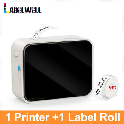 P15 Thermal Label Printer Similar as D11 D110 D101 Marklife P15 Mini Label Maker Handheld Label Machine with Adhesive Label T