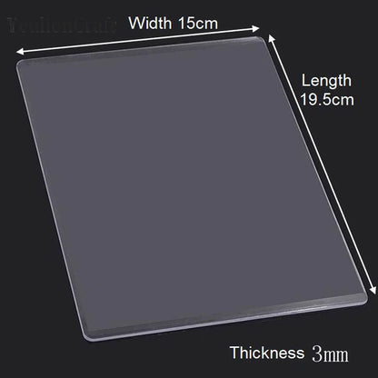 Chzimade 3mm 5mm Die Cutting Embossing Machine Durable Plastic Plates Replacement Pad Diy Die Cut Machine Plate Scrapbook Cra