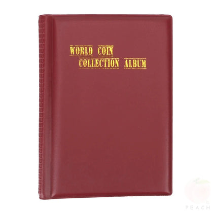 For Collector Home Decor Craft Gift Coin Album Multi-kinetic Coin Collection PVC Coins Collection Book Coin Collectors - Red