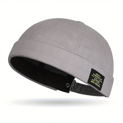 Brimless Hat for Men Women Cotton Classic Solid Color Beanie Beaded Hip Hop Hat for Outside Cycling Riding Activities