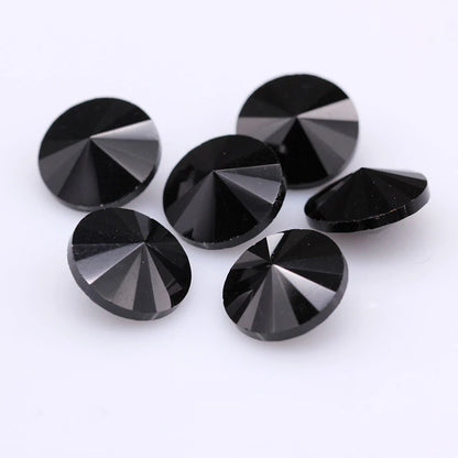 Fantastic 6/8/10/12/14/16/18/25MM Rivoli Cabochons Round Fancy Rhinestone Crystal For Applique Clothing Garment Decoration Be