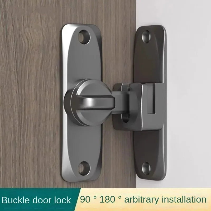 90/180 Degree Flip Door Lock Home Security Sliding Door Latch Small Gate Latches Hardware Anti-theft Lock Zinc Alloy Door Bol