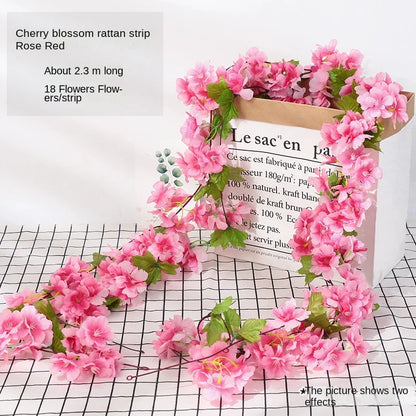 7ft 2m Flower String Artificial Wisteria Vine Garland Plants Foliage Outdoor Home Trailing Flower Fake Flower Hanging Wall De