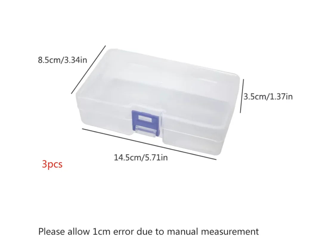 5 transparent plastic storage boxes can accommodate small items, small toys, decorations, small cards, sorted storage, not me