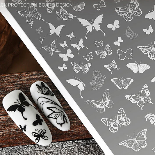 Elegant Grid Nail Stamping Plates 10*15cm Plus Size Plaid Line Stripe Butterfly Flower Design Nail Art Plates DIY Printing To