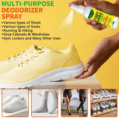 100ml Foot Shoes Deodorizer Spray Lemon Perfume Feet Shock Odor Nemesis Deodorant Removal Antibacterial Refresh Stink Freshen