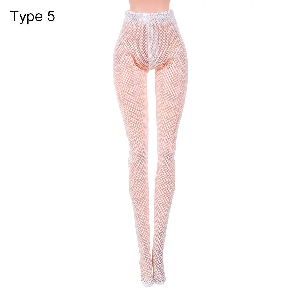Suits 1/6 Doll Silk Stockings Mini Fishnet Tights Bottoms Socks Elastic leggings Miniature Pantyhose Dolls Accessories Girl G