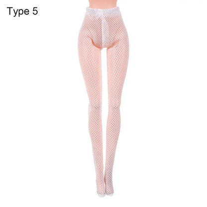 Suits 1/6 Doll Silk Stockings Mini Fishnet Tights Bottoms Socks Elastic leggings Miniature Pantyhose Dolls Accessories Girl G