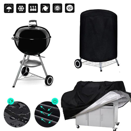 5 Size BBQ Grill Barbeque Cover Anti-Dust Waterproof Weber Heavy Duty Charbroil BBQ Cover Outdoor Rain Protective Barbecue Co