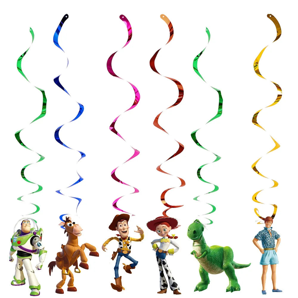 Toy Story Party Decoration Tableware Paper Plates Party Favors Gift Tablecloth BirthdayParty Supplies Toys Stamp Bracelet - 6