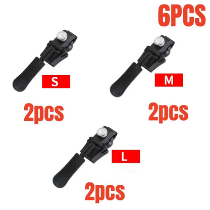 3-12Pcs Universal Zipper Repair Kit Quick Instant Detachable Zipper Head Replacement Zipper Slider Pull Jacket Bags Coat DIY 