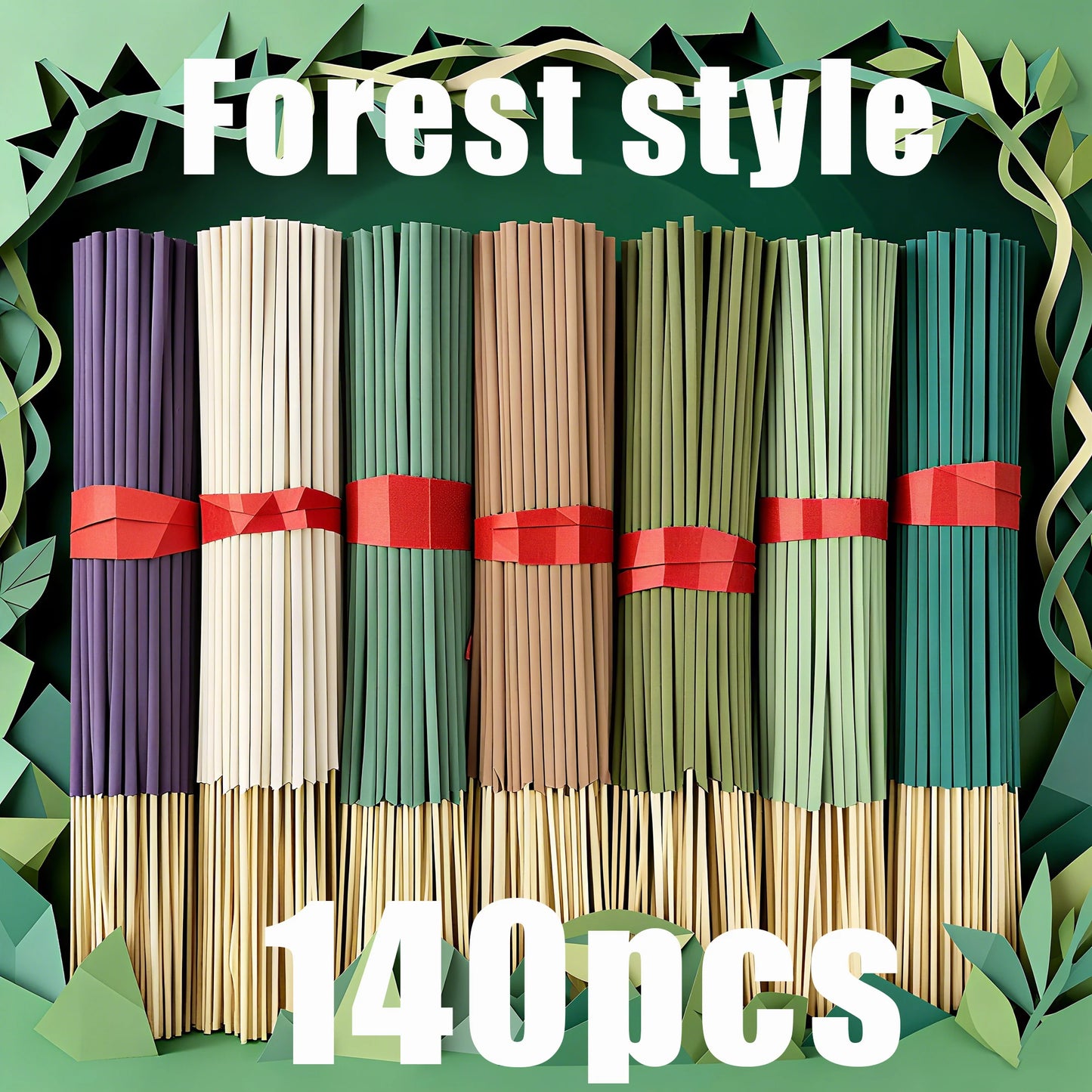 7 Sets of 140 Incense Sticks, Available in Four Seasonal Sets: Rose, Lavender, Sandalwood, Jasmine, Mint, Cherry Blossom, Her