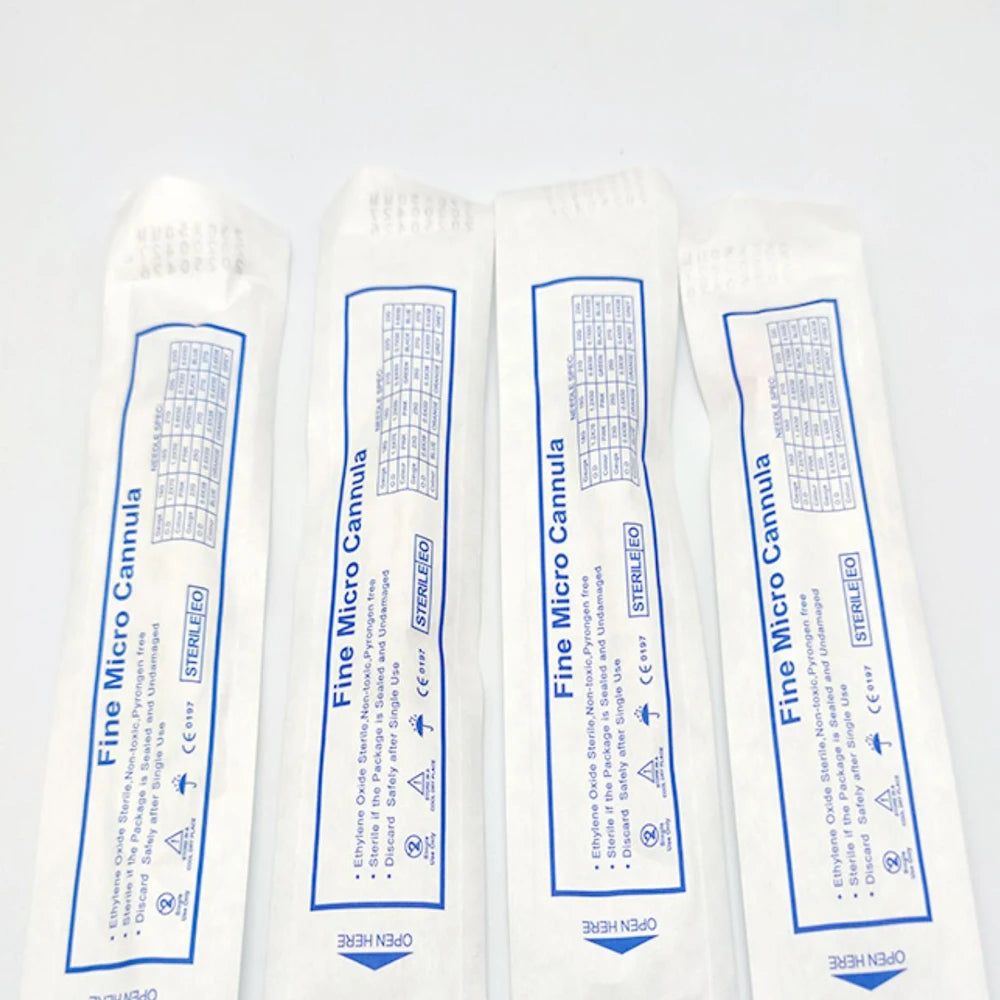 50pcs Disposable Blunt Tip Cannula Needle For Filler Injection 18G 21G 22G 23G 25G 27G 30G Uric Acid Facial Filling Nose 1 bo