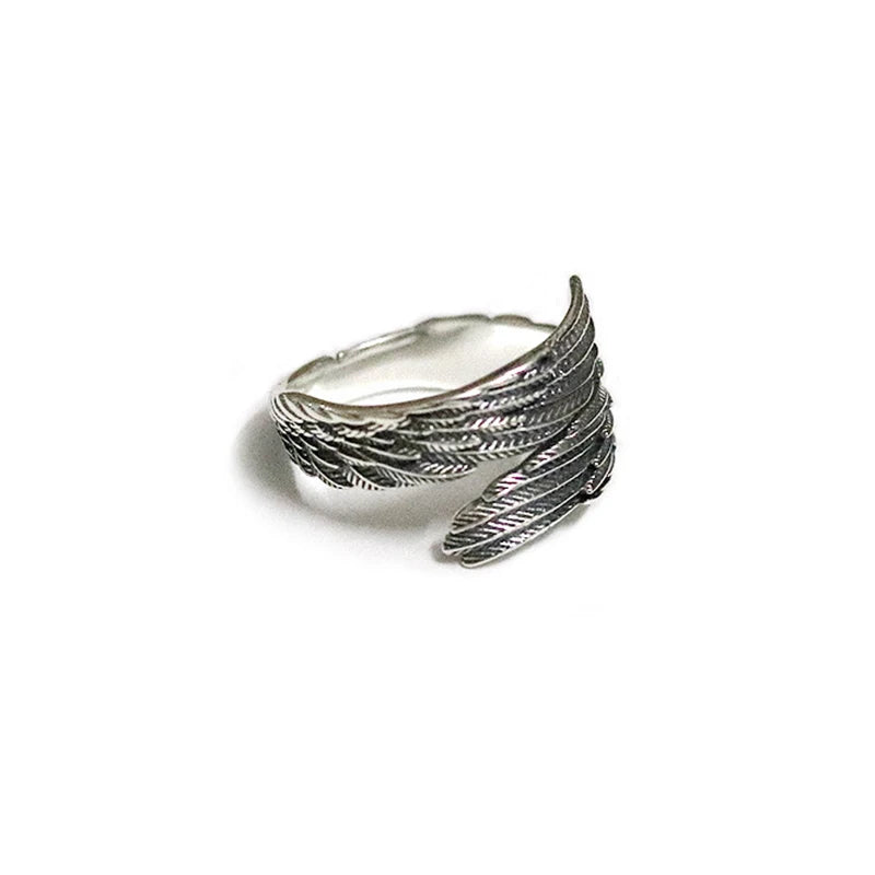 Retro Angel Demon Wings Open Ring for Women Couples Punk Gothic Adjustable Finger Jewelry Accessories Hip Hop Gifts - 991223