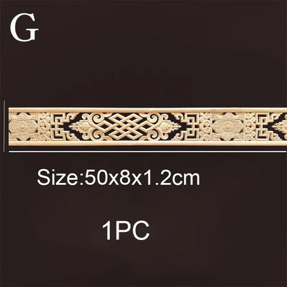 Decorative Wood Molding Wood Carved Corner Onlay Applique Frame Cabinet Home Decor Figurines Wall Art Furniture Accessories -