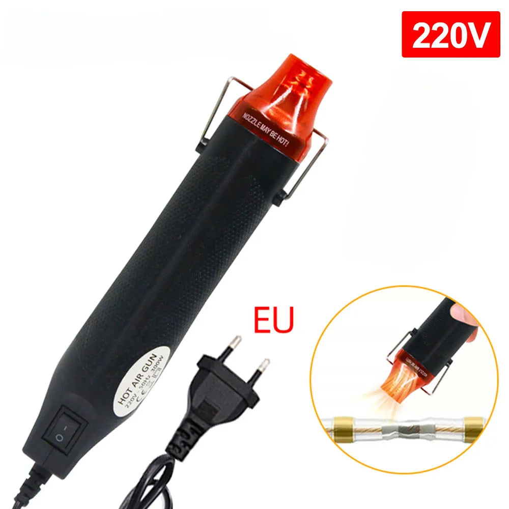 220/110V Hot Air Gun DIY Tool Heat Electric Power Tool Mini Soldering Temperature Crafts Blower with Supporting Seat Shrink -