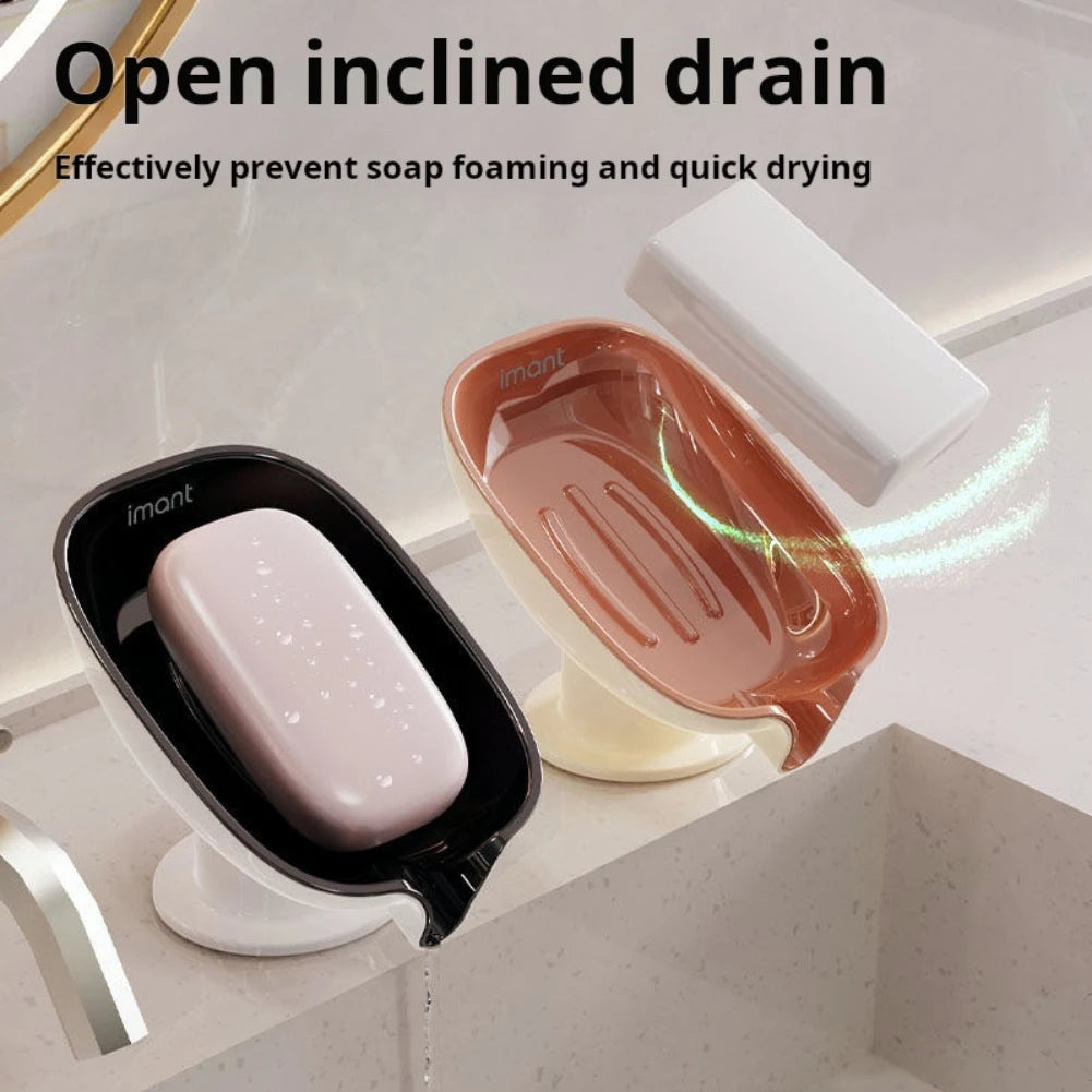 Super Suction Cup Soap Dish with drain water For Bathroom Soap Holder Kithcen Sponge Holder Soap container Bathroom Supplies2