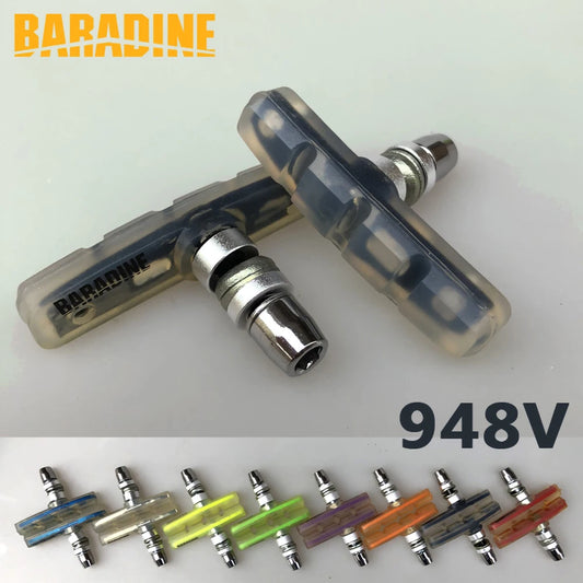 Baradine 948V MTB Bike V-brake Shoes Transparent 60mm Pads Bicycle Brake Blocks Bicycle Accessories