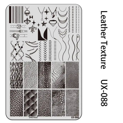 UX Serial 2 Stainless Steel Stamping Plate Template Abstract Vintage Fabric Texture Pattern Xmas Halloween Floral LaceUX52