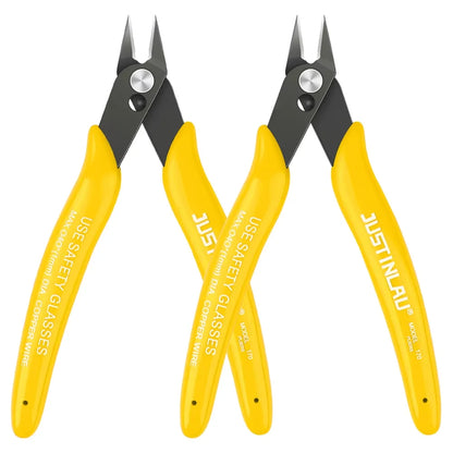 2Pcs Mini Nose Cutting Plier Electrical Wire Cable Cutter Metal Side Snips Flush Pliers Convenient Durable Tool