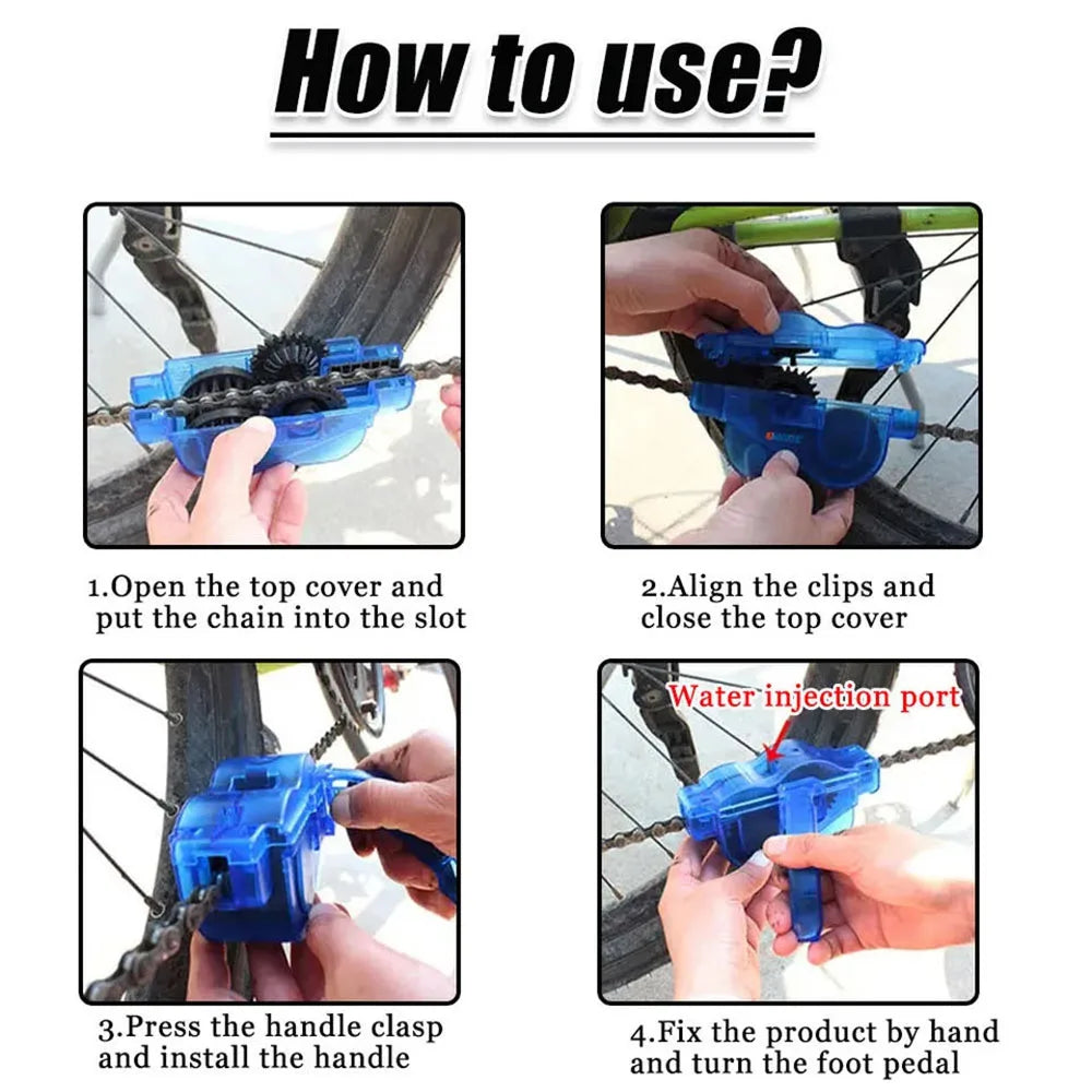Chain Cleaner Cleaning Bicycle 3D Chain Brush Wash Tool Set MTB Bike Protection Oil Bike Chain for Mountain Cycling Accessori