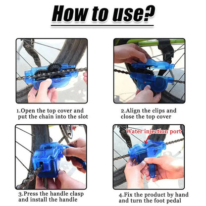 Chain Cleaner Cleaning Bicycle 3D Chain Brush Wash Tool Set MTB Bike Protection Oil Bike Chain for Mountain Cycling Accessori