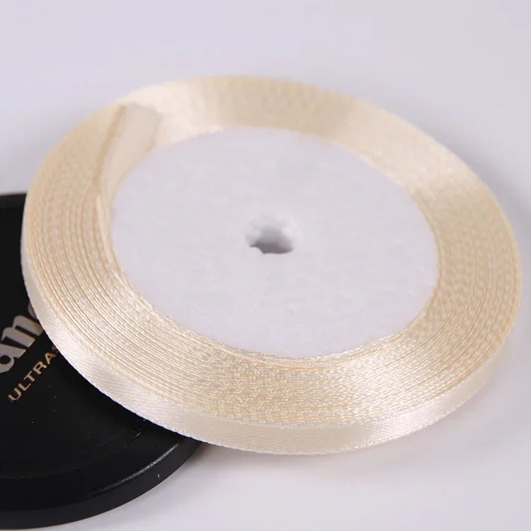 22 Meters/Roll 6mm Silk Satin Ribbons Christmas Halloween Birthday Party Gift Wrapping Ribbons DIY Handmade Crafts Material