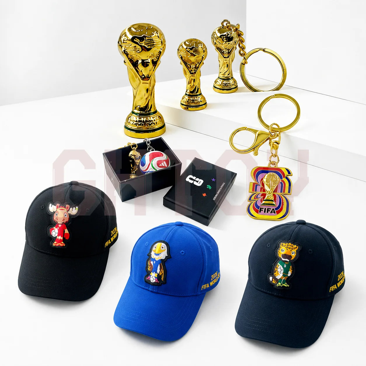 2026 FIFA Trophy Keychain Football Trophy Pendant Soccer Fan Souvenir Backpack Charm Collectible Gift Mascot Model