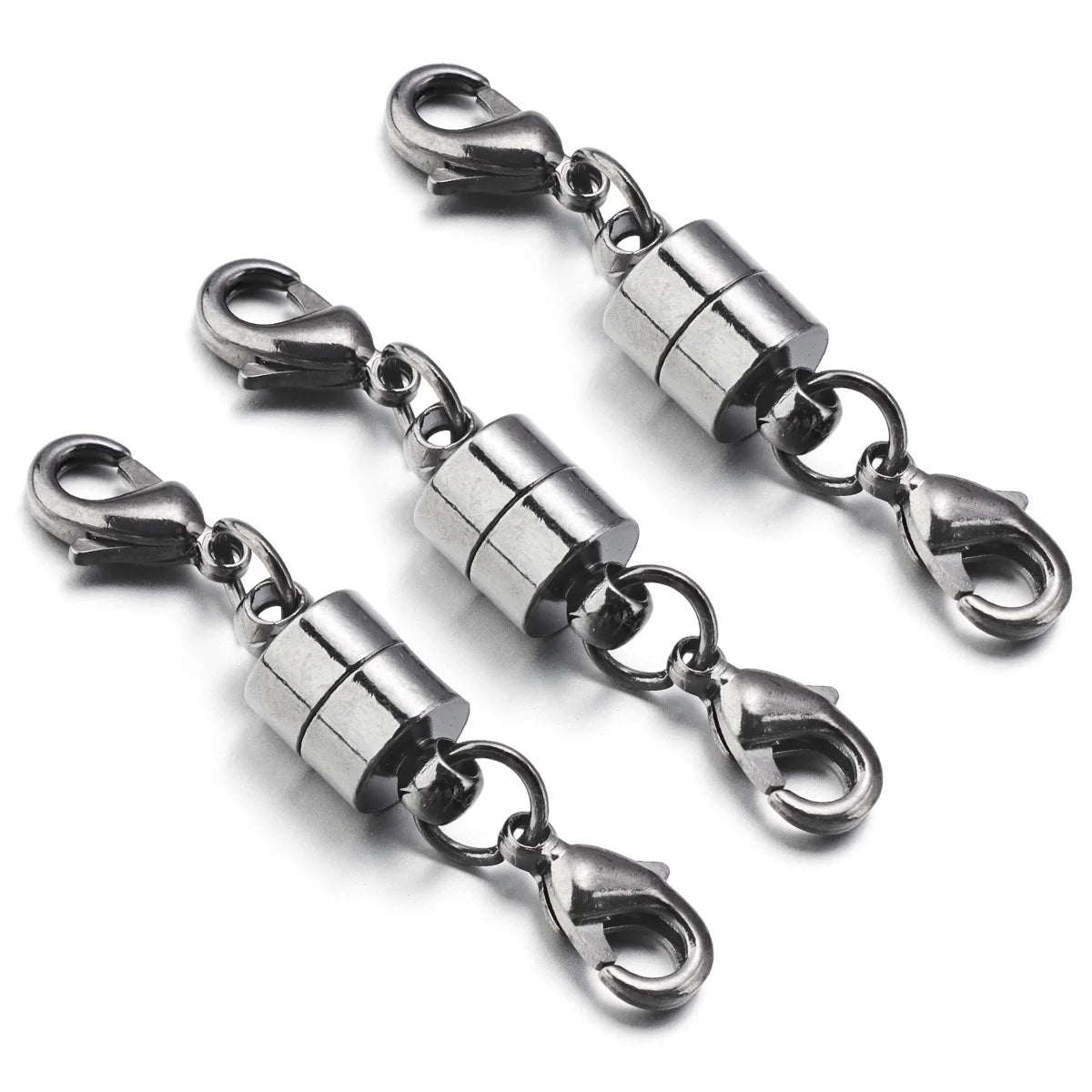 5Sets Strong Magnetic Clasps Copper Double Lobster Clasps Magnet Connectors Buckle Fasteners For DIY Jewelry Making Bracelets