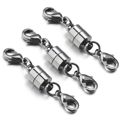 5Sets Strong Magnetic Clasps Copper Double Lobster Clasps Magnet Connectors Buckle Fasteners For DIY Jewelry Making Bracelets