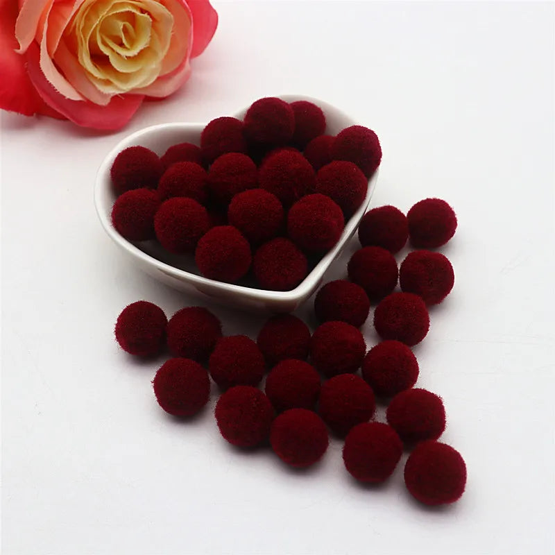 15g Fluffy Soft Pompom 8 Mm 10 Mm 15 Mm 20 Mm 25 Mm 30 Mm Plush Pompom DIY Home Decoration Crafts Toys