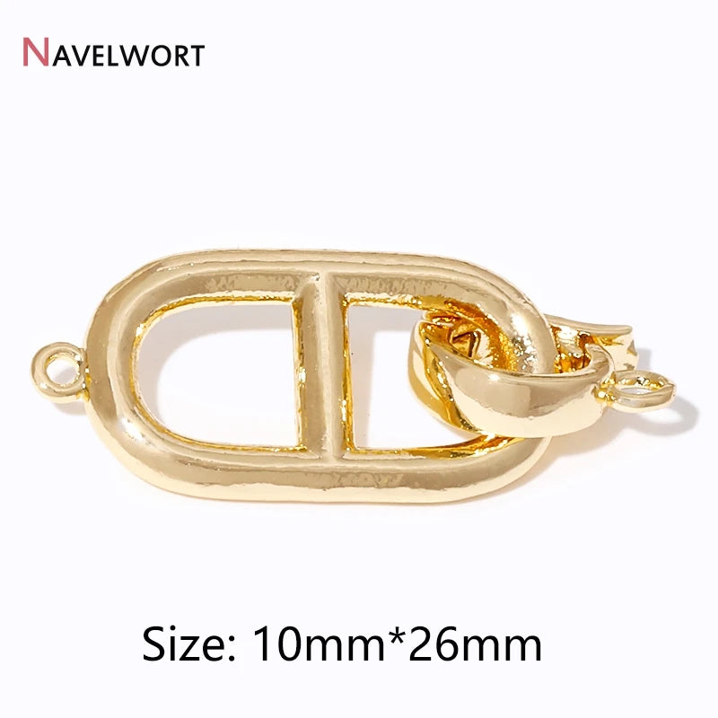 2/4/6Pcs Gold Color Round Jewelry Clasps, Locks for Jewelry, Clasps for Bracelet Necklace Making Supplies, Accessories for Je