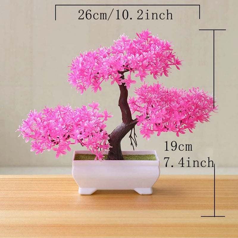 Artificial Tree Bonsai Simulation Plants Pot Plants for Garden Table Home Room Bedroom Decoration Outdoor Fake Plant Ornament