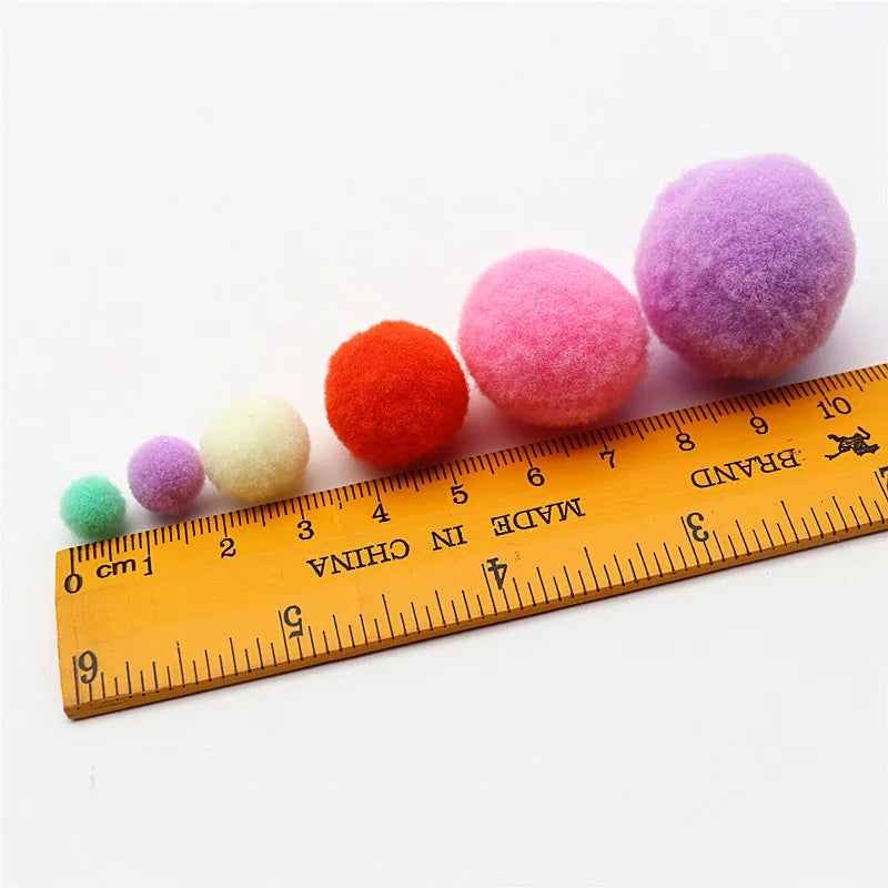 15g Fluffy Soft Pompom 8 Mm 10 Mm 15 Mm 20 Mm 25 Mm 30 Mm Plush Pompom DIY Home Decoration Crafts Toys