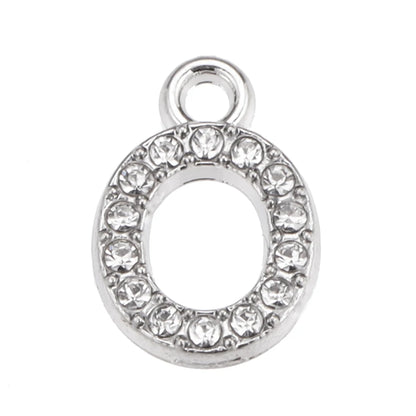 10/26pcs Silver Color Alloy Crystal Mini Alphabet 26 Letter Charms Pendants for Women Necklace Earring Jewelry Accessories