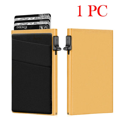 Anti-theft Cards Protectors Card Holder Minimalist Smart Wallet RFID Protection Aluminum Metal Box Cardholder Case Porte Cart