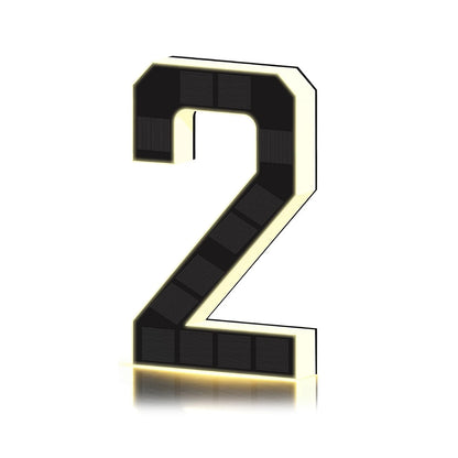 Personalized Solar Powered Address Number Waterproof Modern Address Number for Outside House Light Up Courtyard Hotel Bar