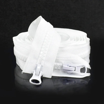 60-300cm 5# 8# Resin Zipper for Sewing Long Open-End Zippers with Single/Double Sliders Tent Coat Clothes Zip Repair Accessor